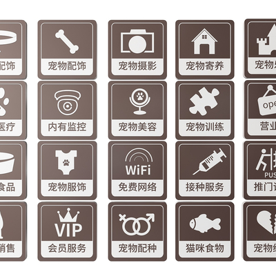  宠物店指示牌 标识牌 导视牌su模型 