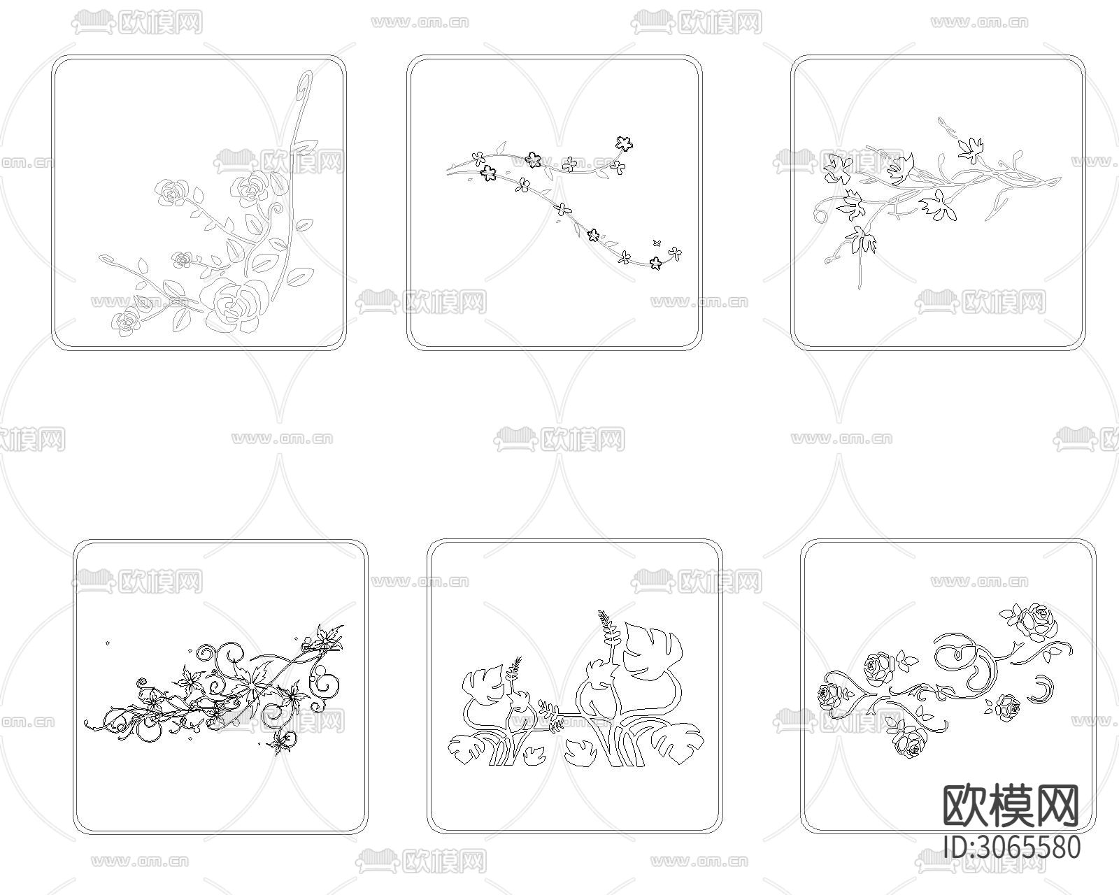 花纹cad图库下载（渲染图5）