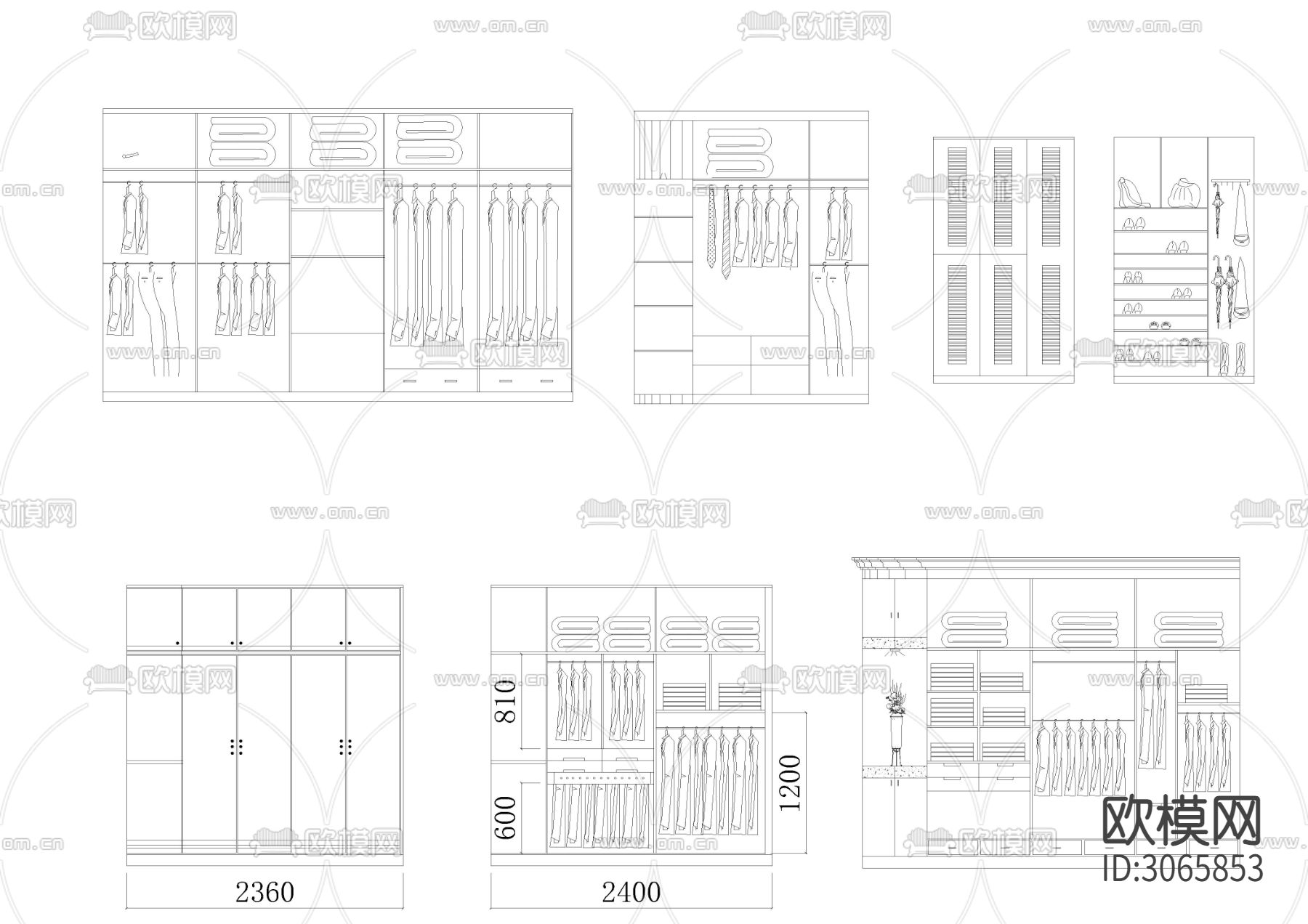 欧式家具cad图库下载（渲染图6）