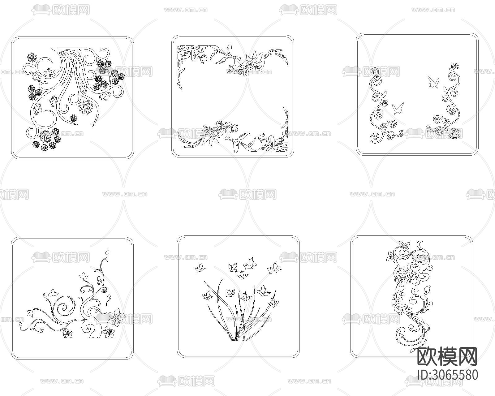 花纹cad图库下载（渲染图3）