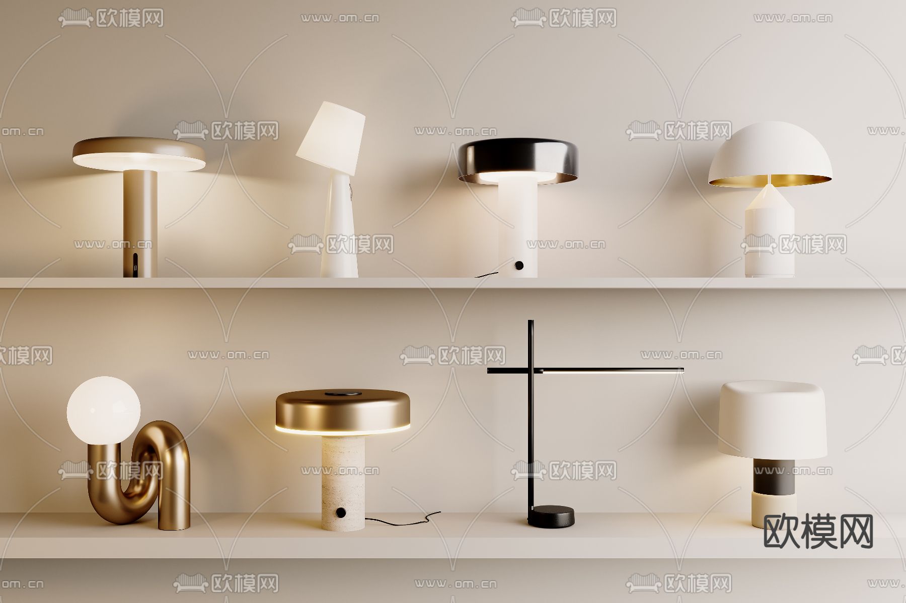 创意台灯3d模型下载