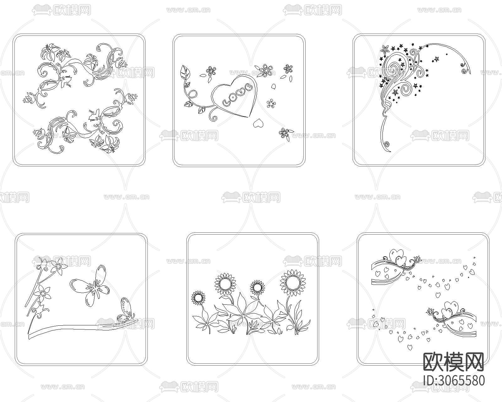 花纹cad图库下载（渲染图1）
