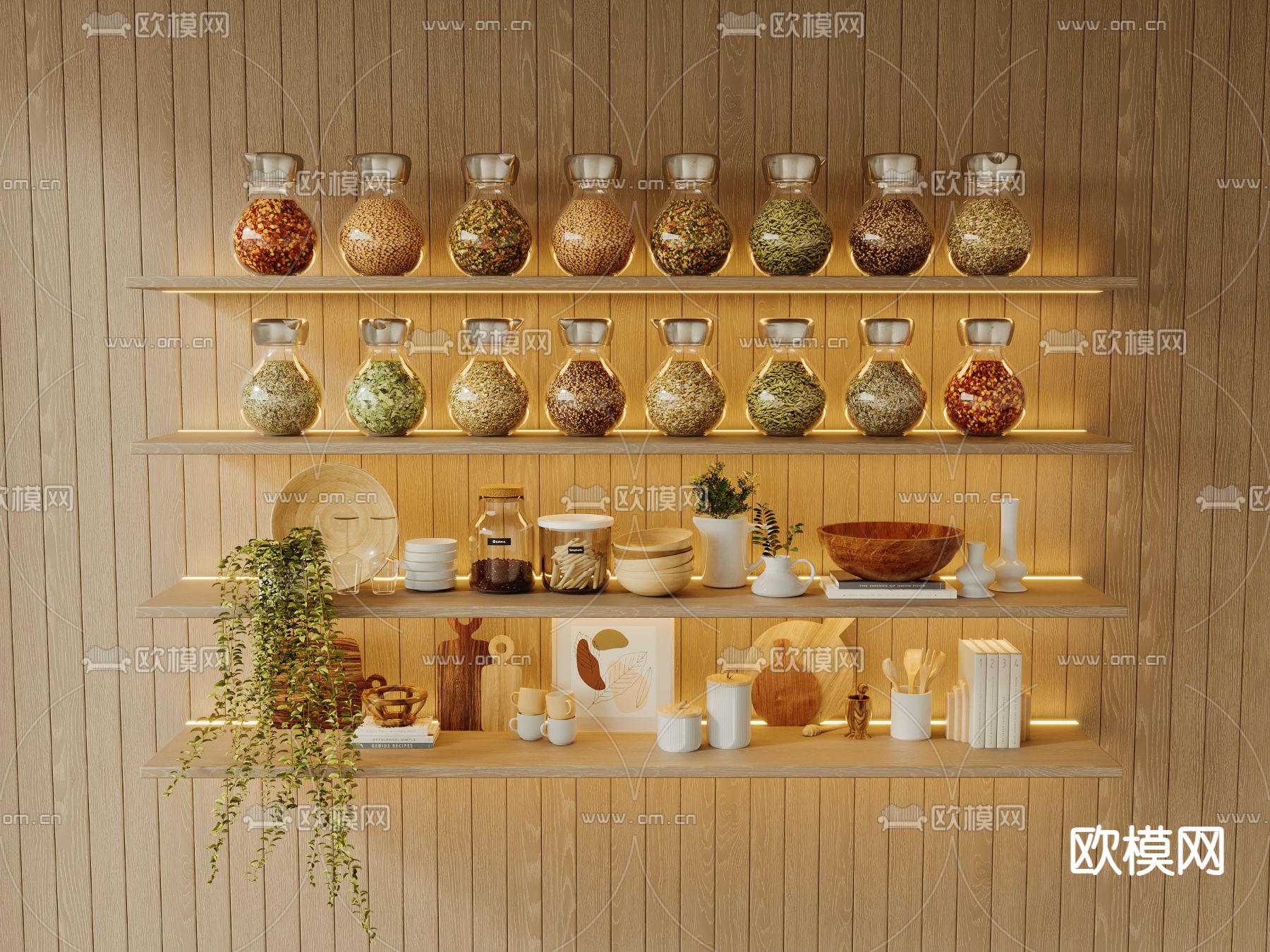 厨房用品 调味瓶 调料罐3d模型下载