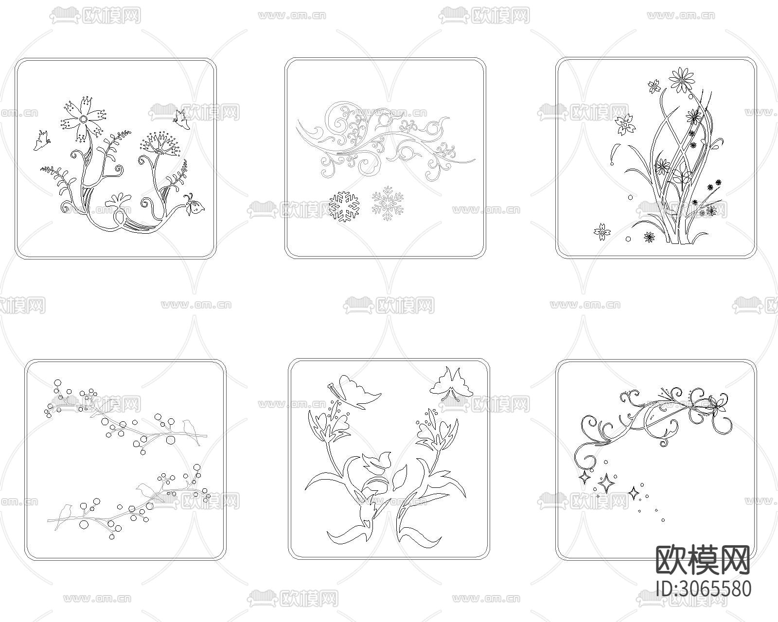 花纹cad图库下载（渲染图2）