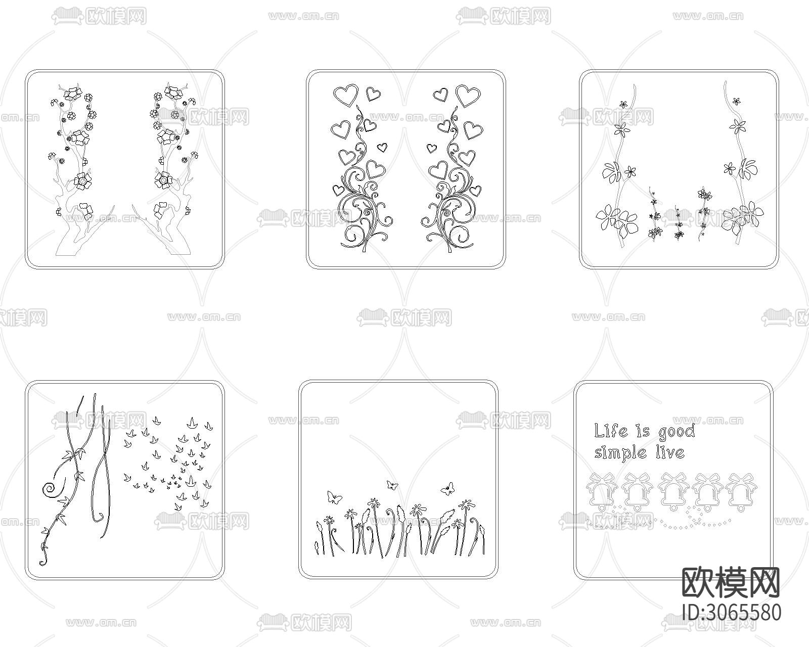 花纹cad图库下载（渲染图6）