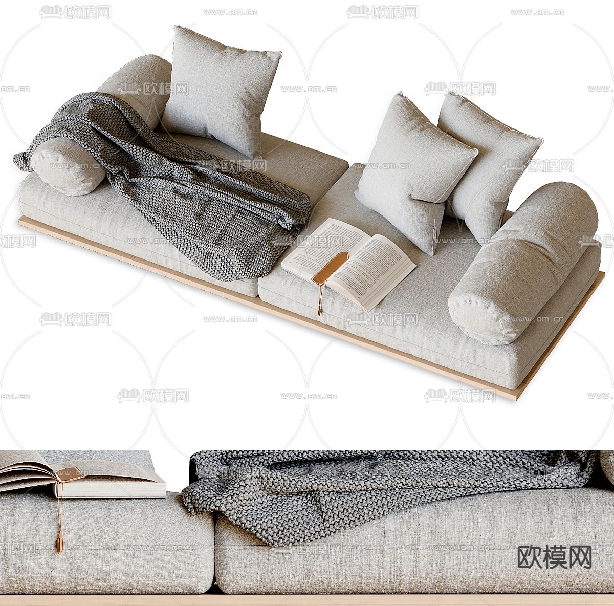 垫子 飘窗坐垫 窗台垫3d模型下载（渲染图1）