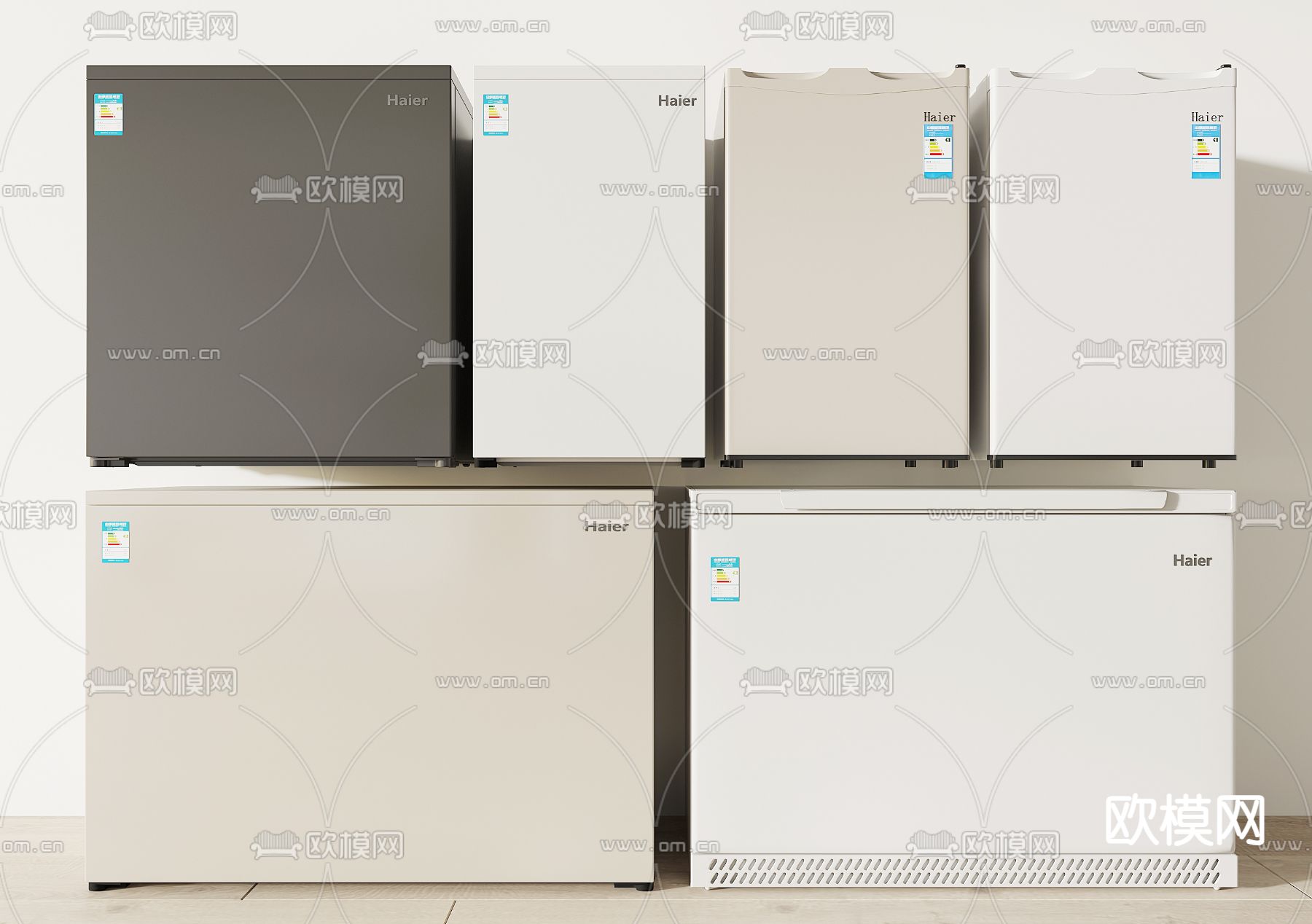 冰柜 冷藏柜 冷冻柜3d模型下载