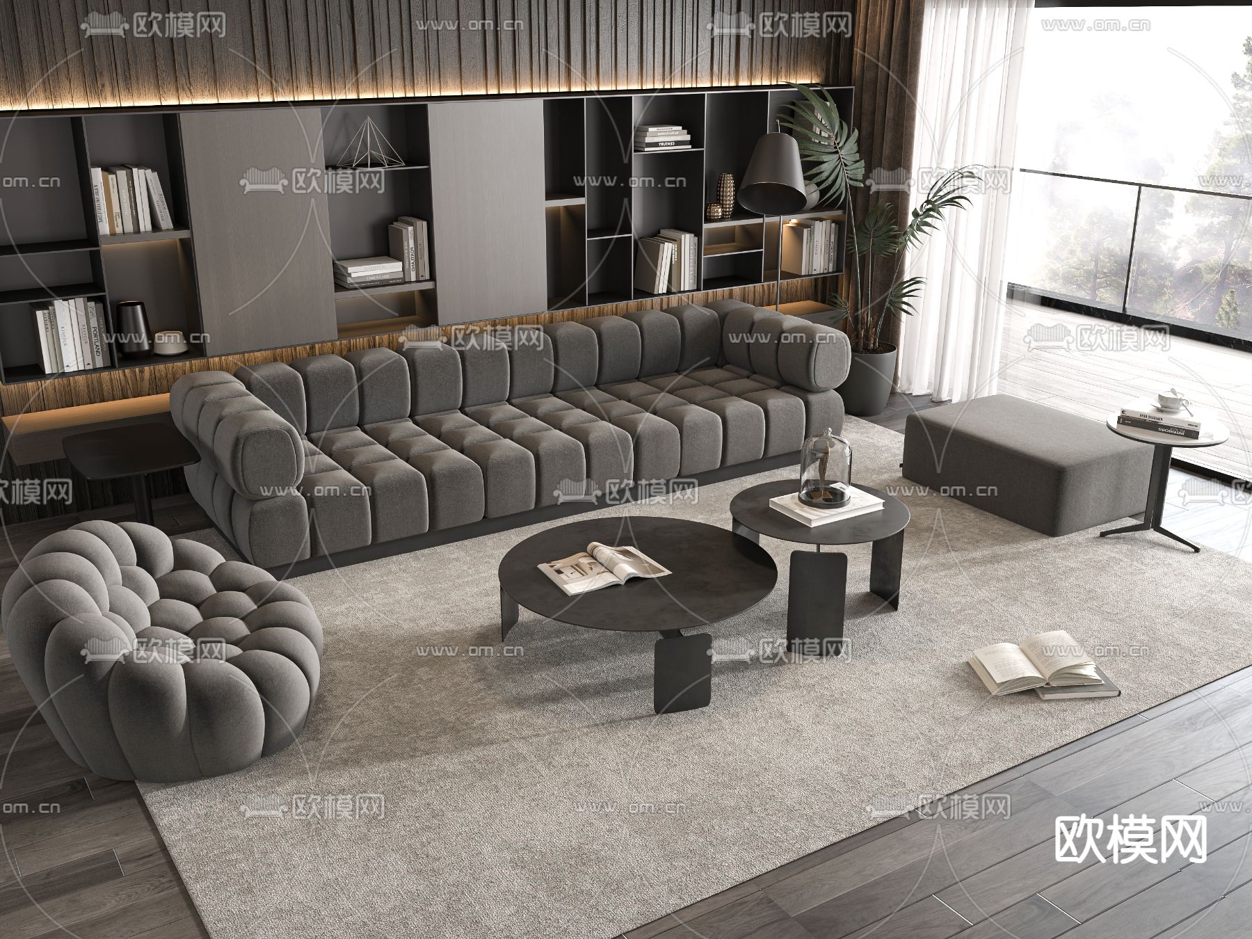 Minotti 组合沙发3d模型下载