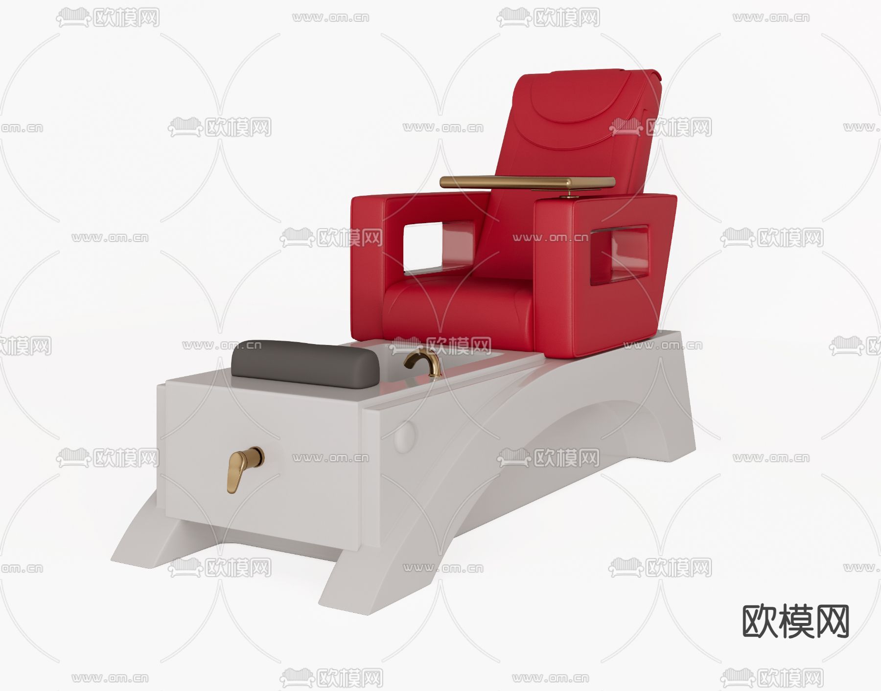 现代洗脚椅su模型下载（渲染图2）