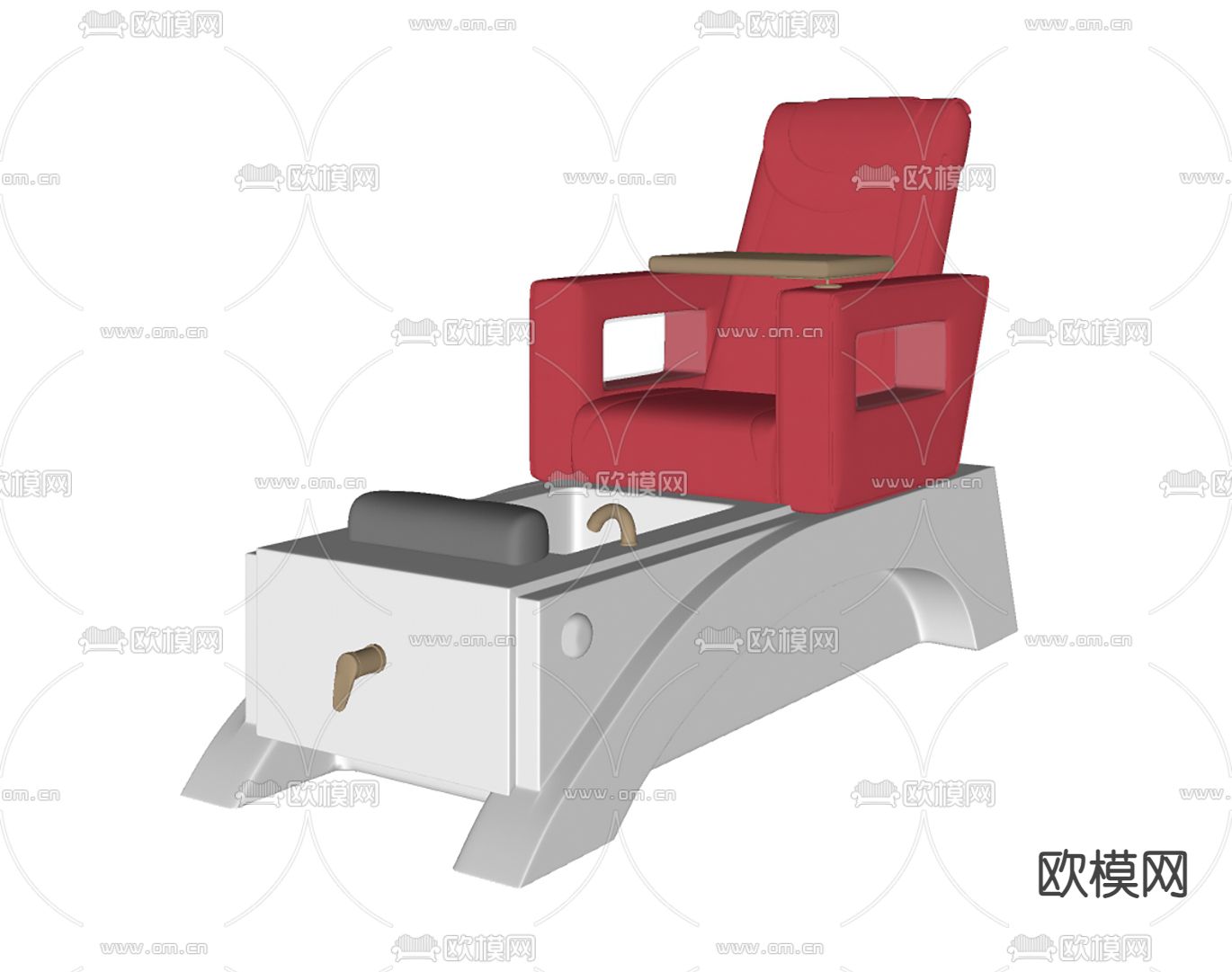 现代洗脚椅su模型下载（渲染图1）