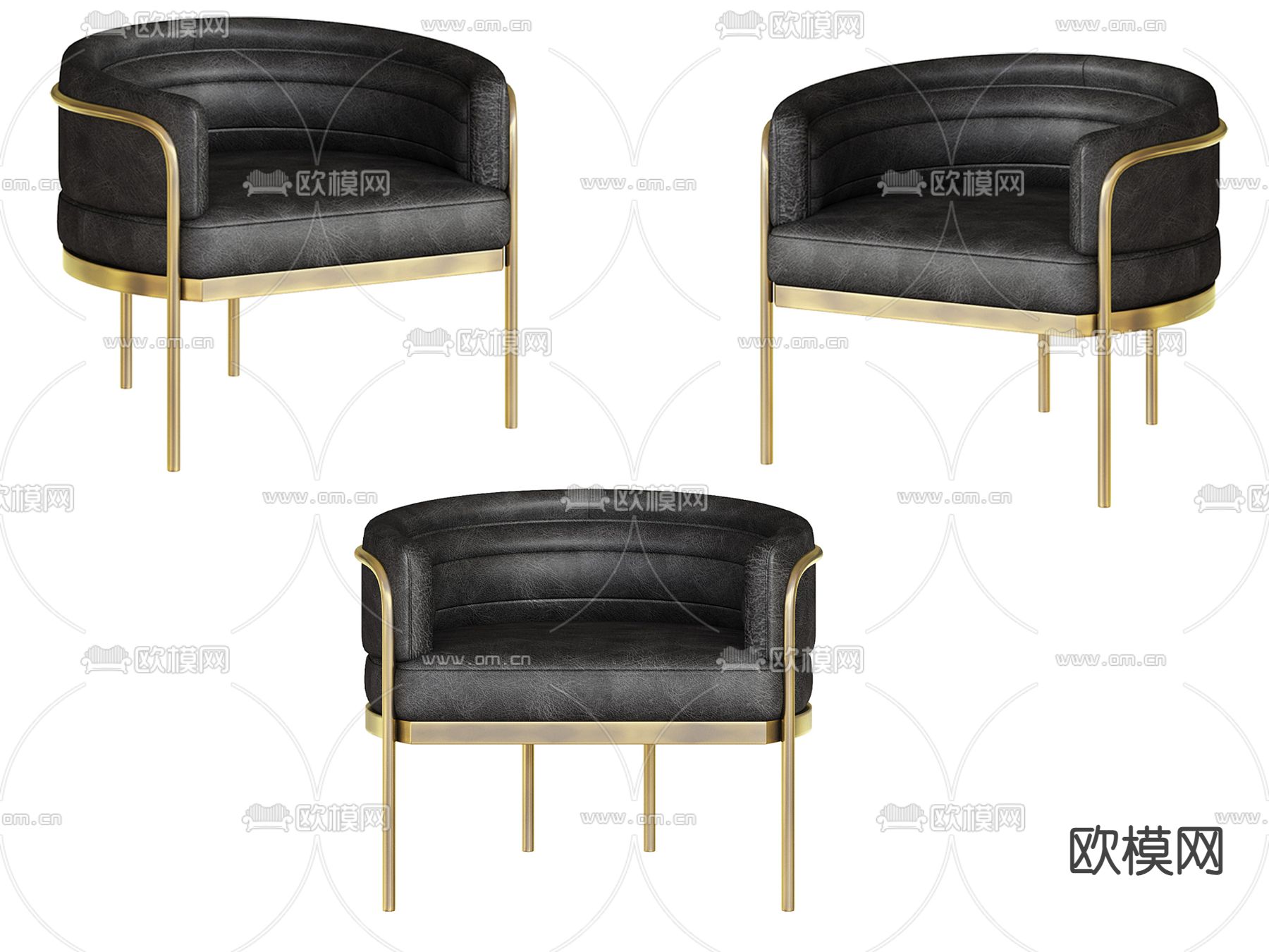 轻奢沙发椅 休闲椅3d模型下载