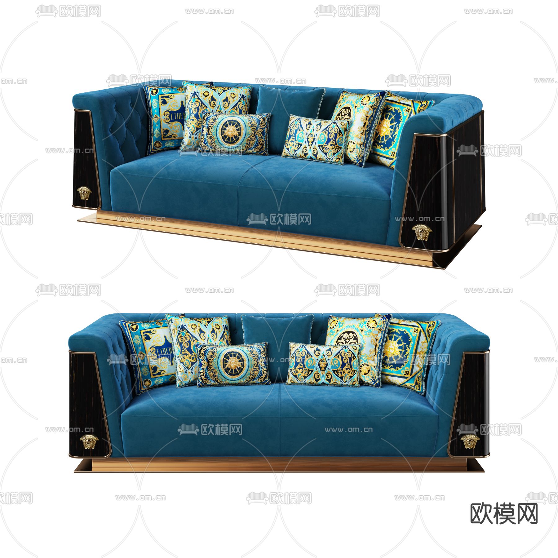 东南亚沙发 双人沙发3d模型下载_ID15091093_3dmax免费模型-欧模网