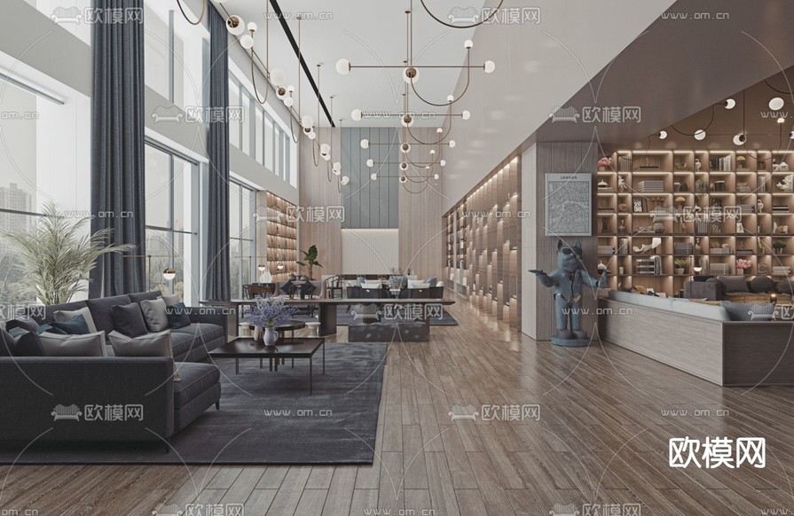 售楼处 洽谈区3d模型下载