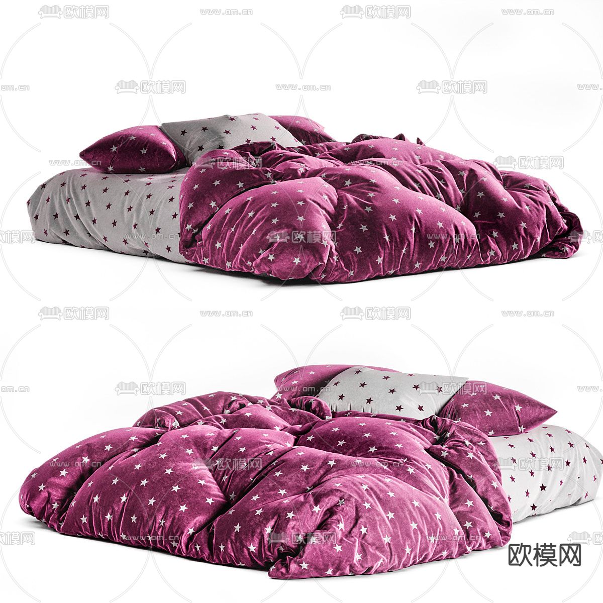 现代儿童床3d模型下载