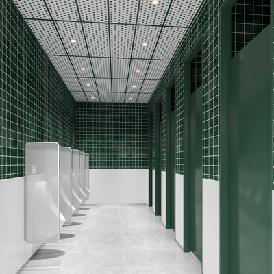  公共男卫生间 小便池su模型 