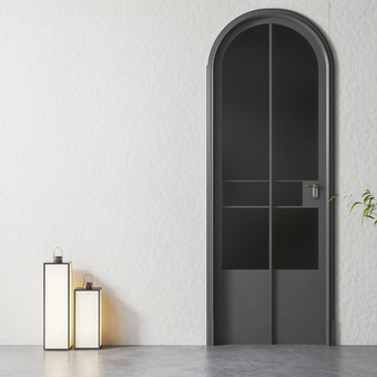 简欧单开门su模型