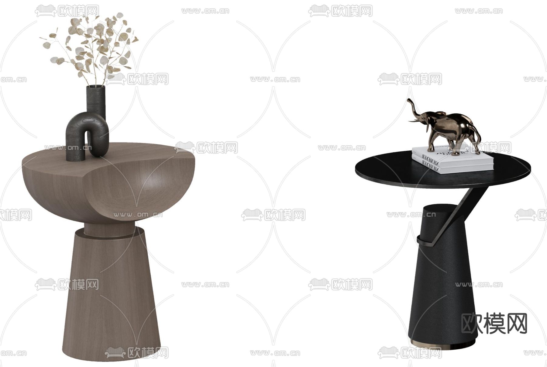 现代角几 圆几 边几su模型下载（渲染图3）