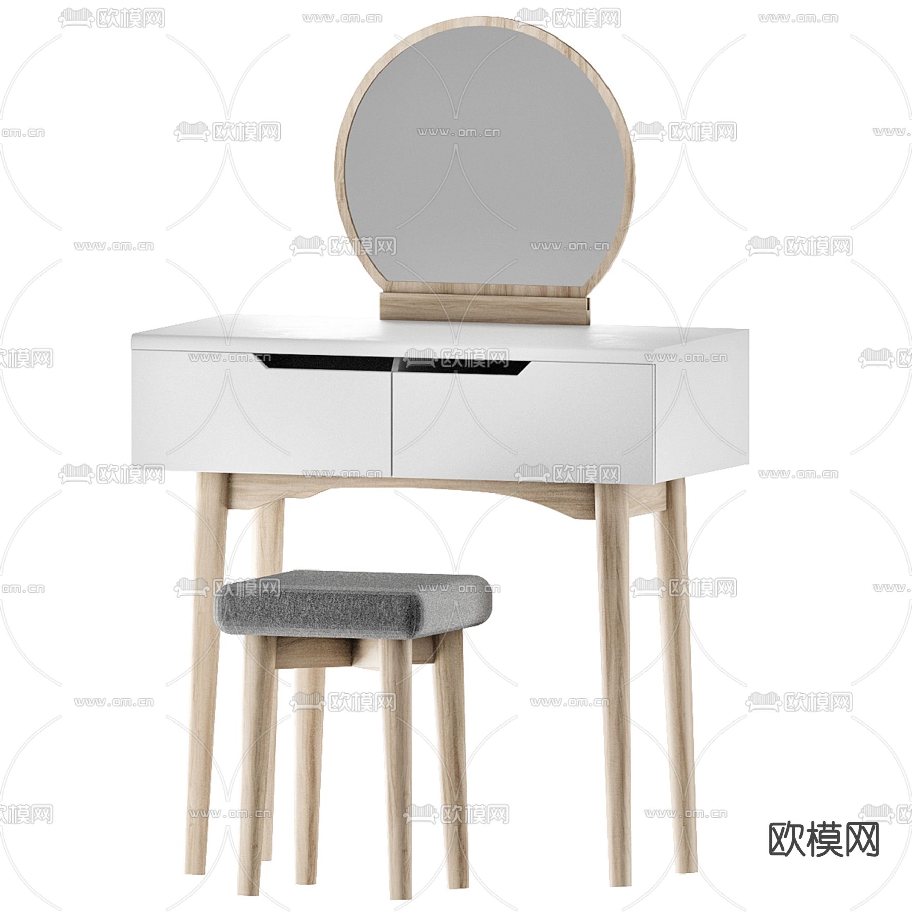 梳妆台 化妆桌3d模型下载