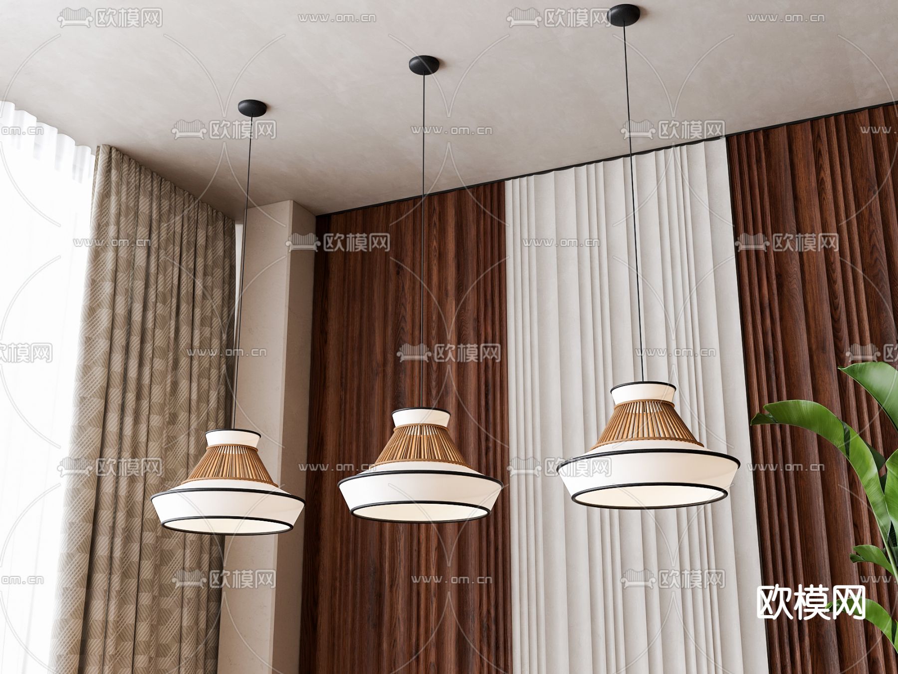 中古风吊灯 餐厅吊灯3d模型下载