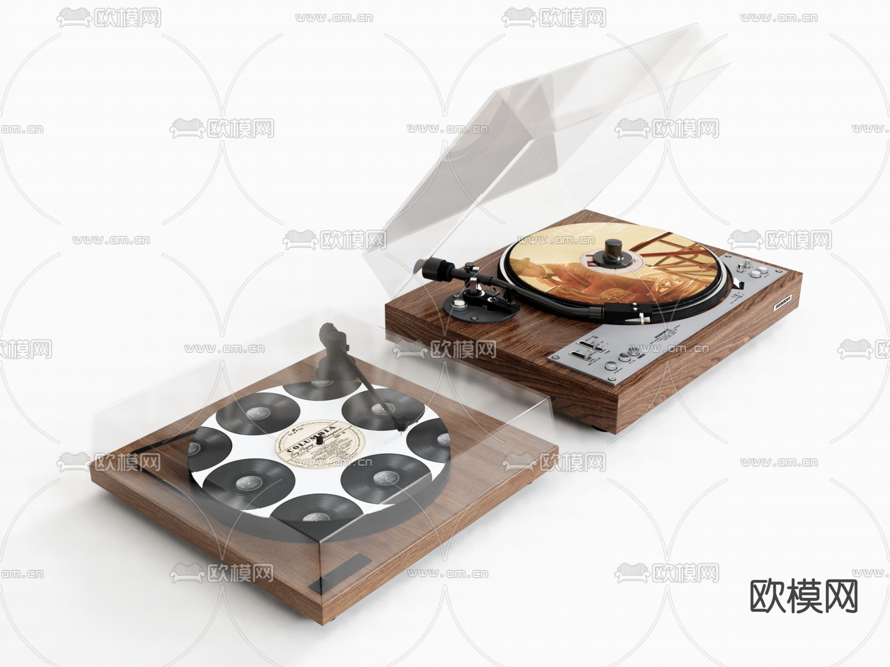 留声机 唱片机 音响su模型下载（渲染图1）