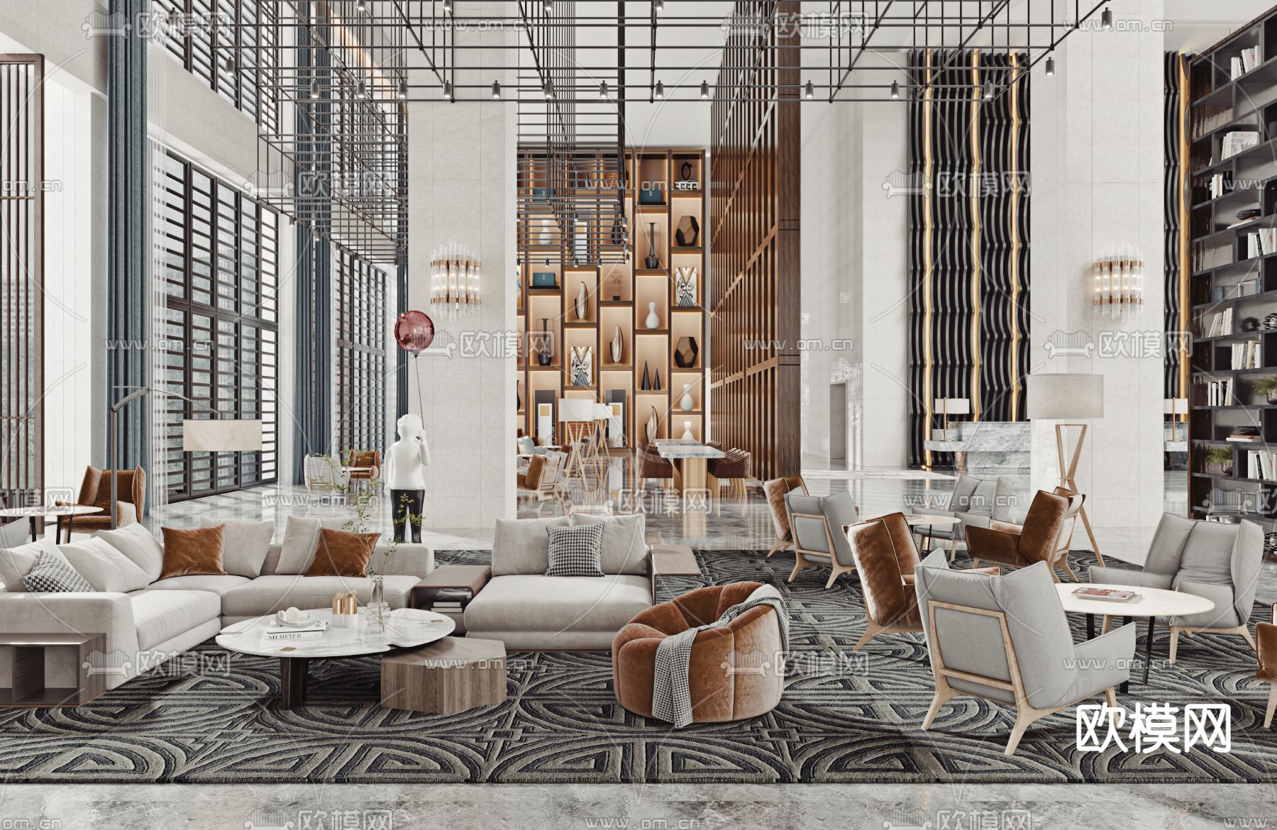 售楼处 洽谈区3d模型下载