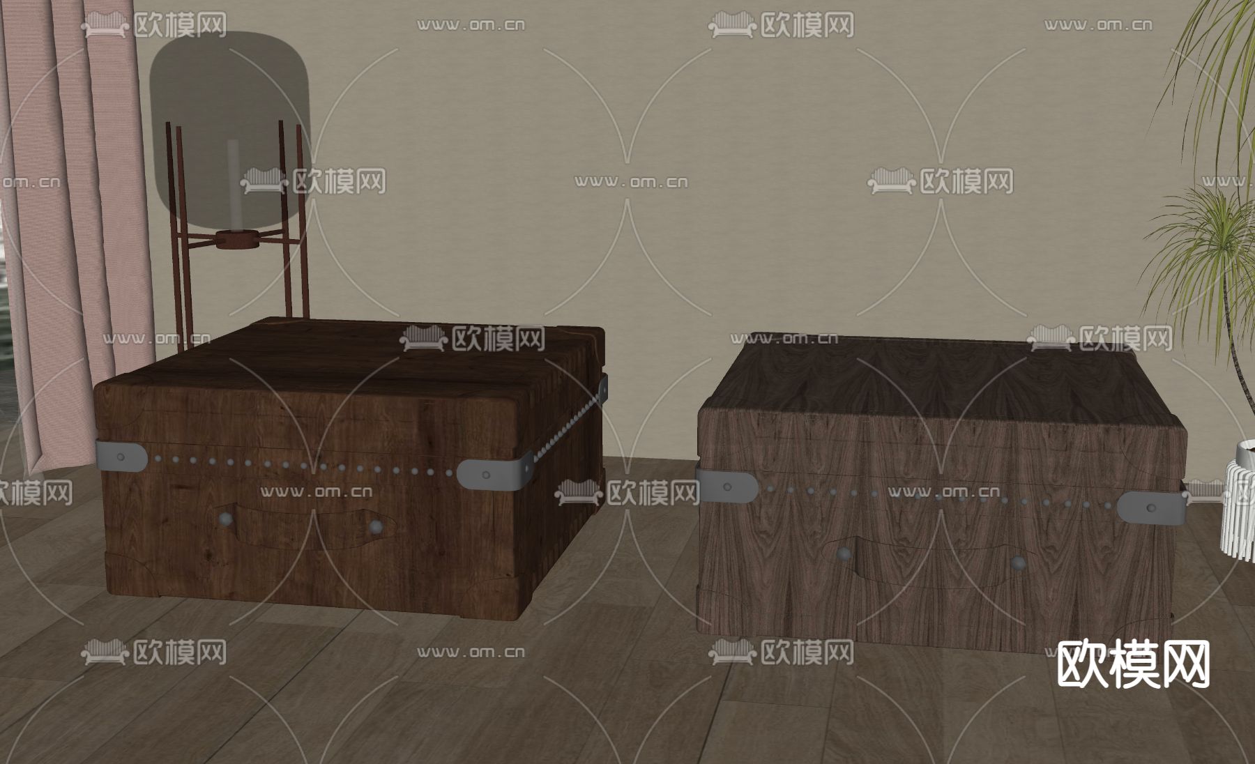 现代箱子su模型下载（渲染图2）