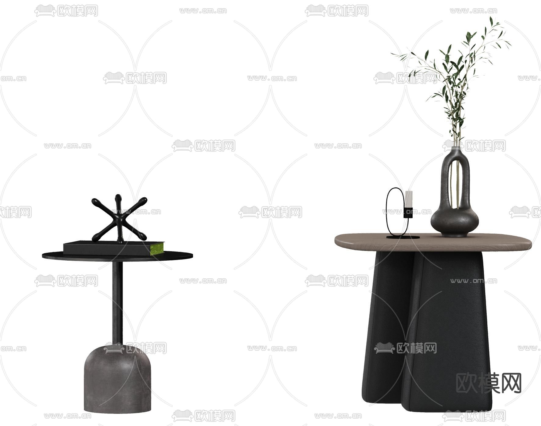 现代角几 圆几 边几su模型下载（渲染图4）