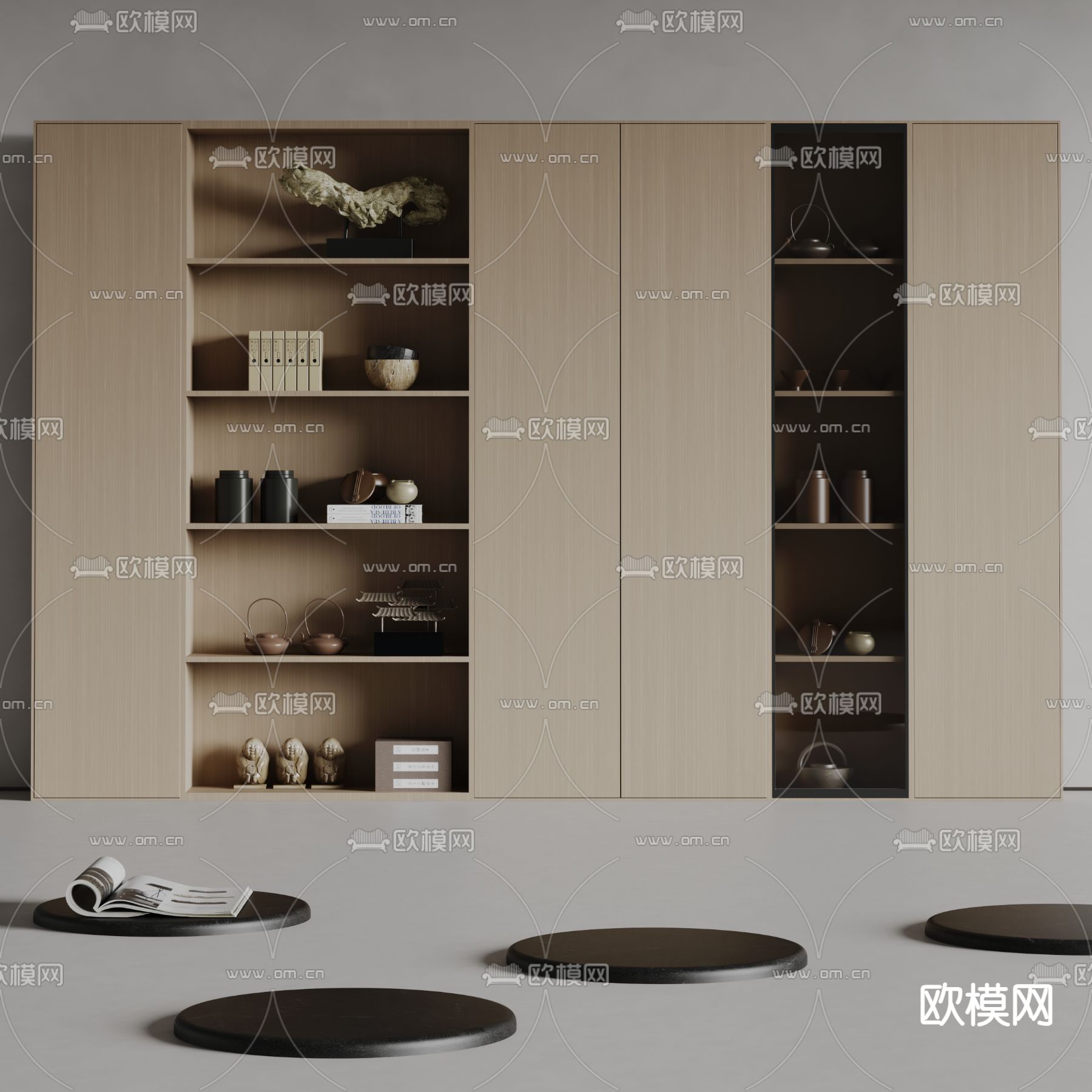 新中式装饰柜 茶水柜3d模型下载