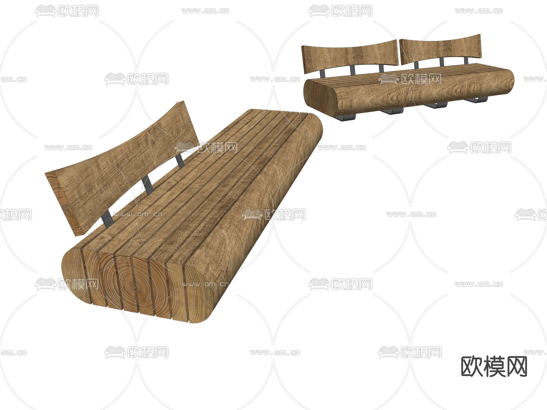 景观座椅 户外座椅 公共座椅 小区座椅 广场座椅su模型下载（渲染图2）
