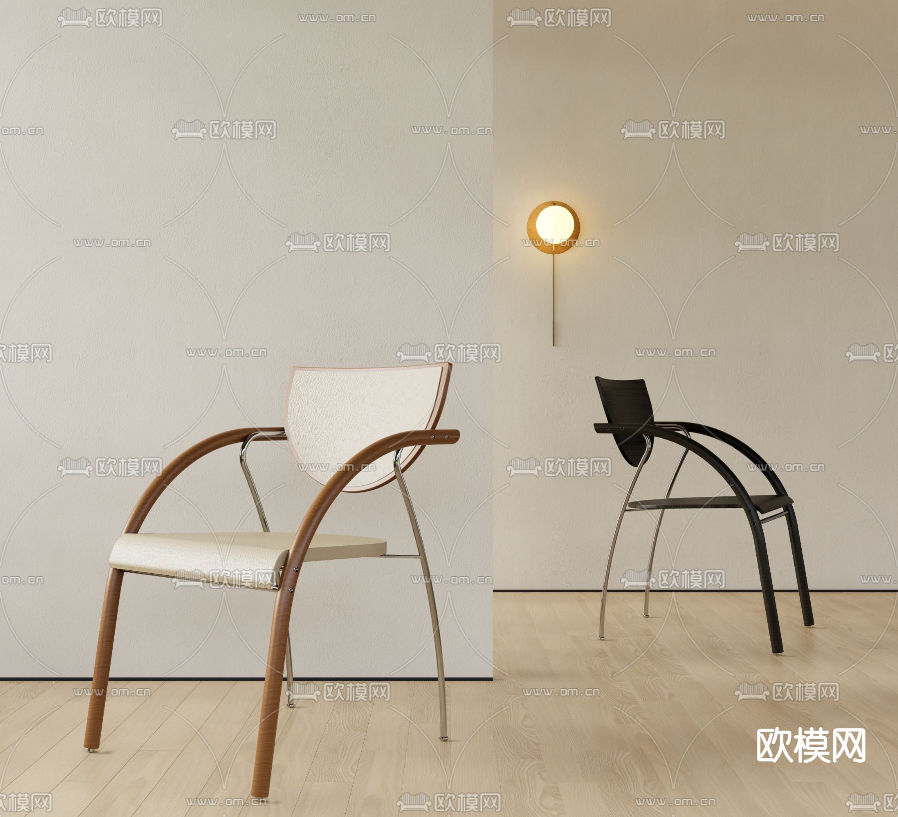 中古风椅子 休闲椅3d模型下载