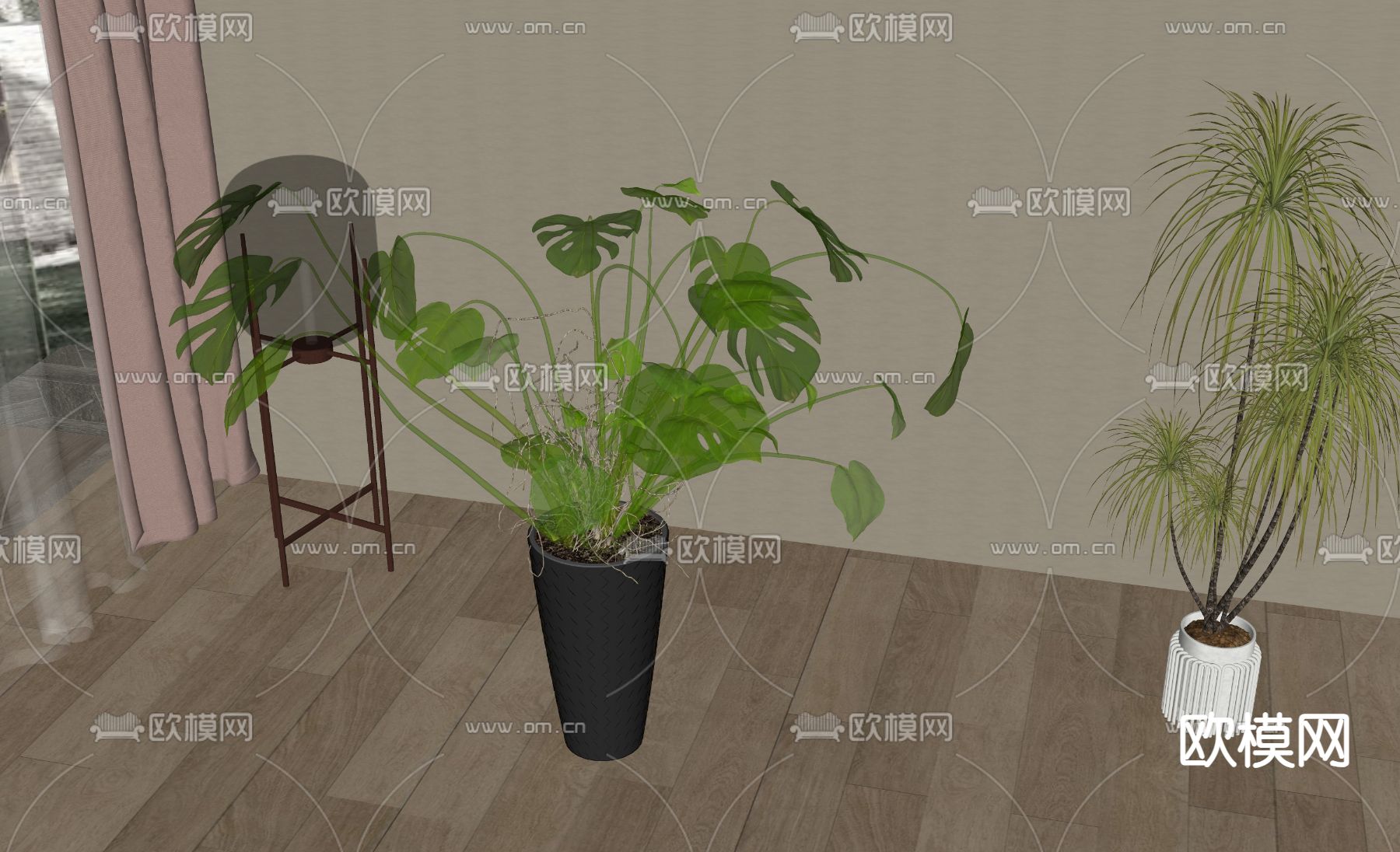 绿植盆栽 盆景su模型下载（渲染图2）