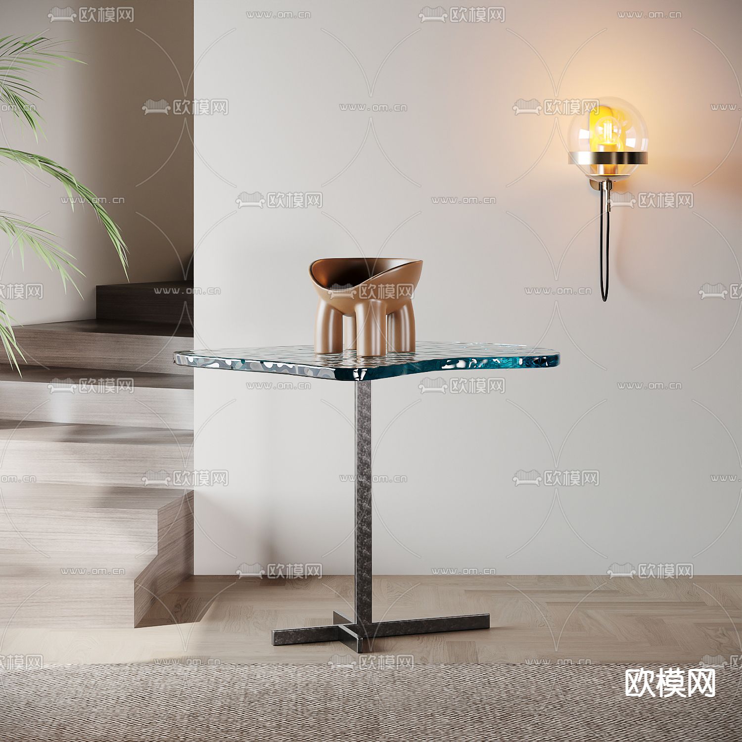 亚克力边几 角几 桌几3d模型下载