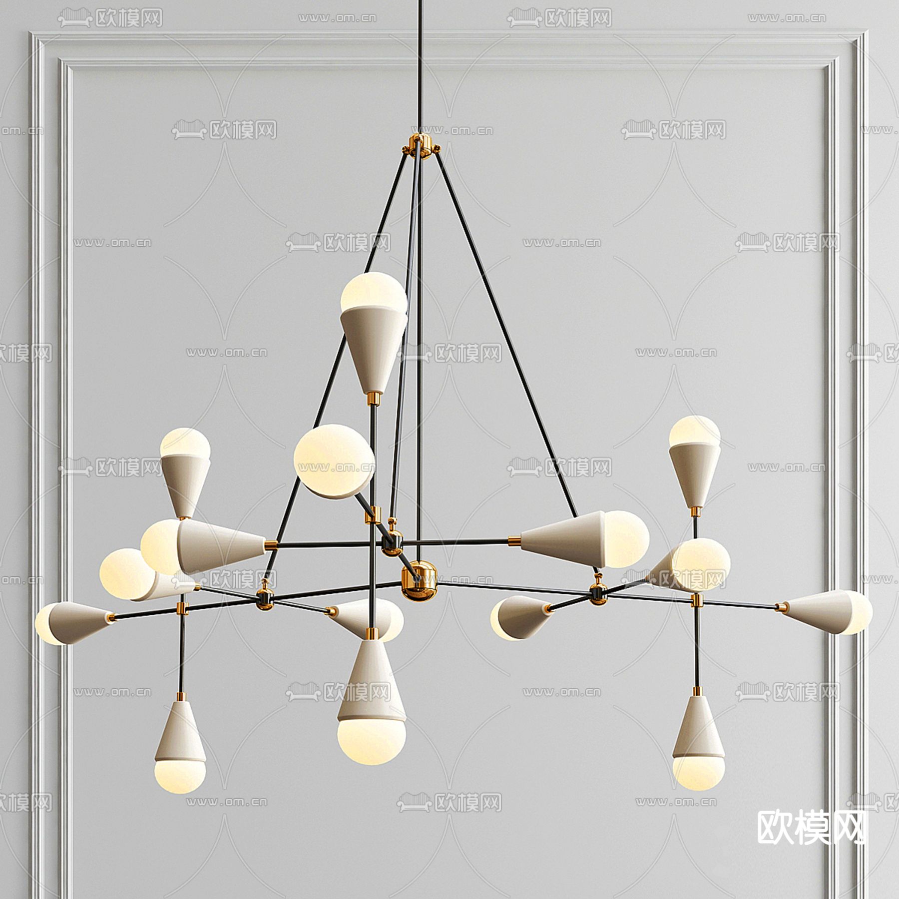 枝形吊灯 装饰灯3d模型下载