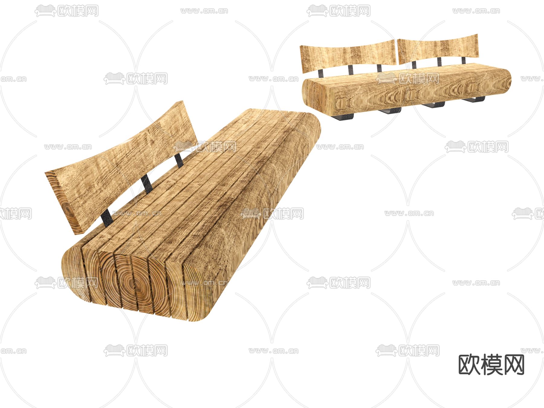 景观座椅 户外座椅 公共座椅 小区座椅 广场座椅su模型下载（渲染图1）