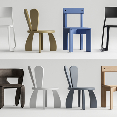  休闲椅 儿童椅su模型 