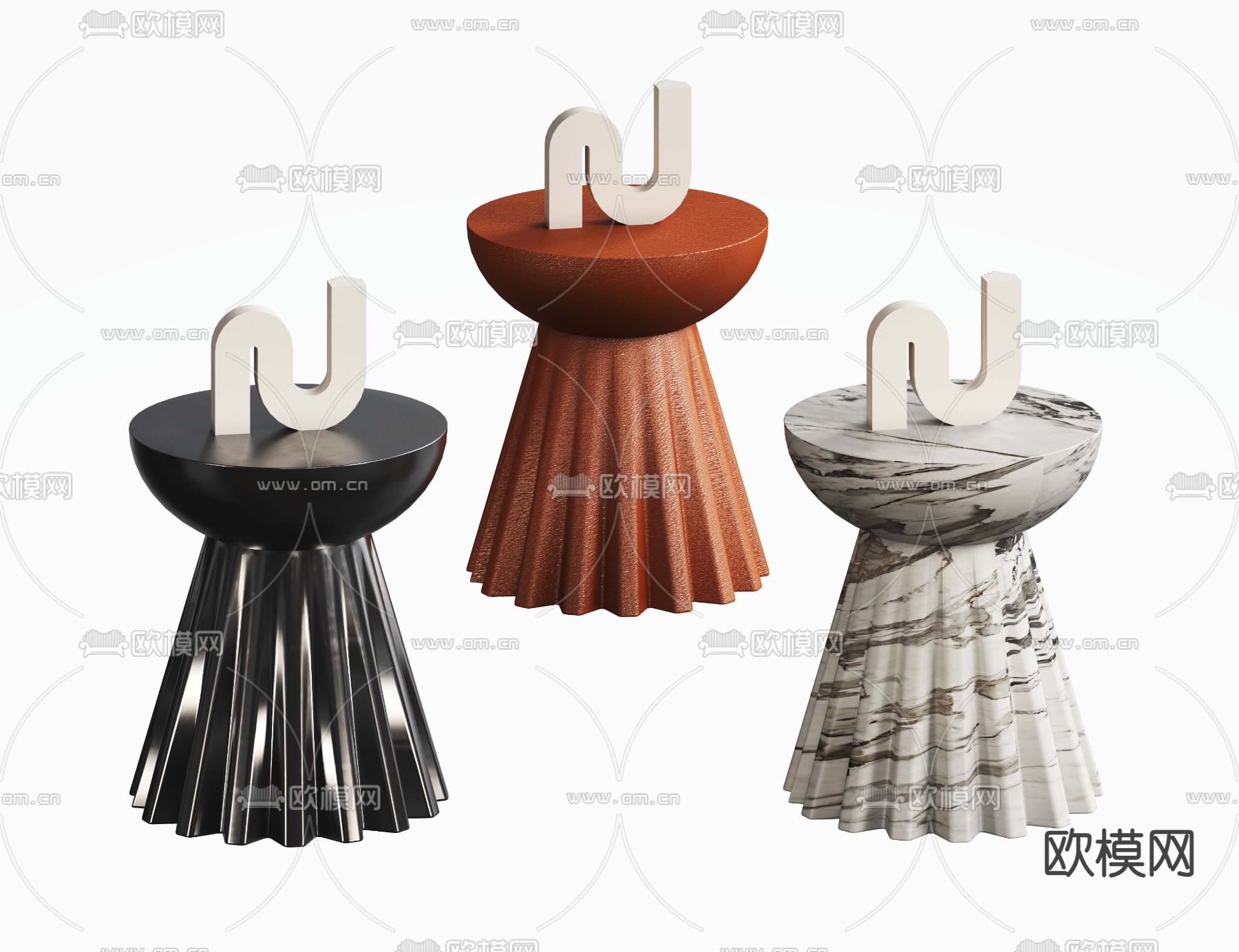 边几 角几 圆几 桌几3d模型下载