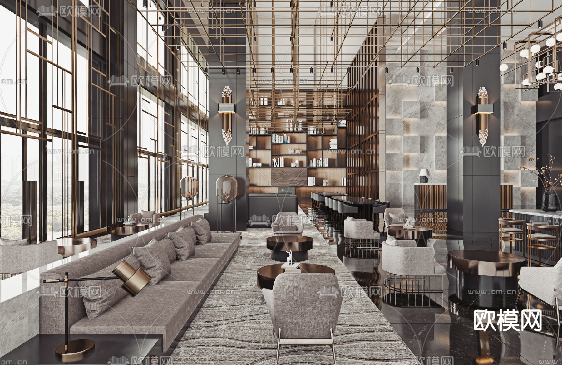 售楼处 洽谈区3d模型下载