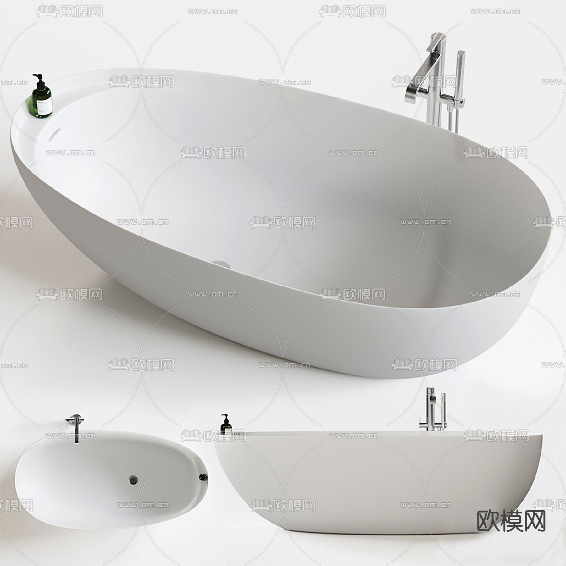 独立浴缸3d模型下载