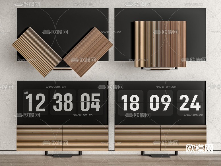 电视机 升降电视 旋转电视3d模型下载
