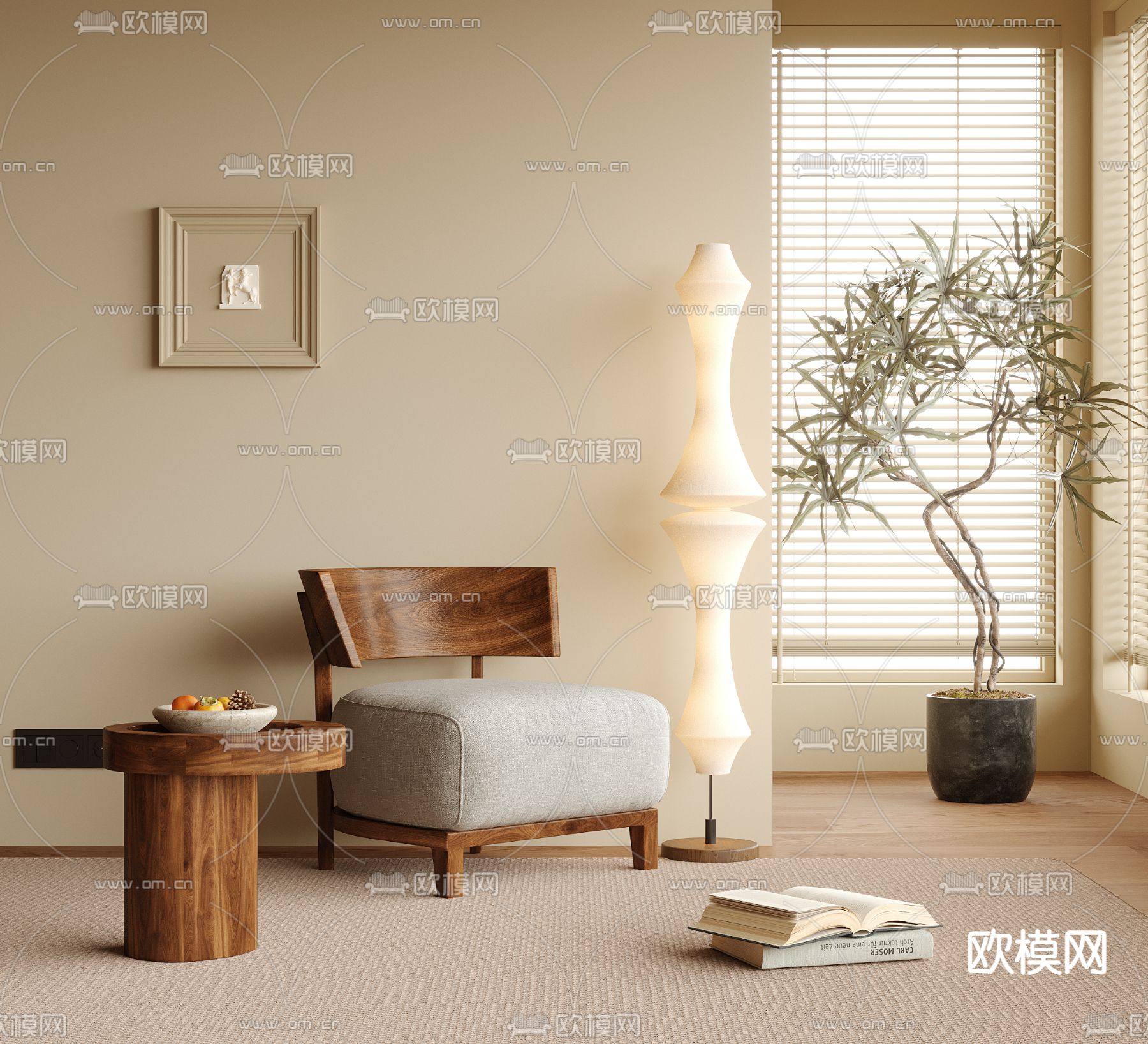 中古风椅子 休闲椅3d模型下载