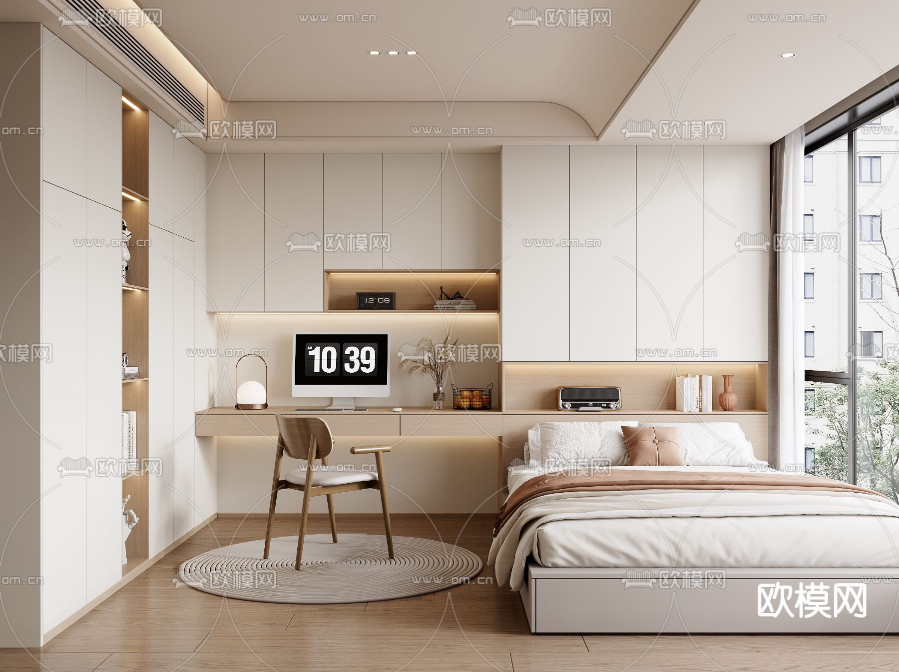 榻榻米卧室 次卧3d模型下载