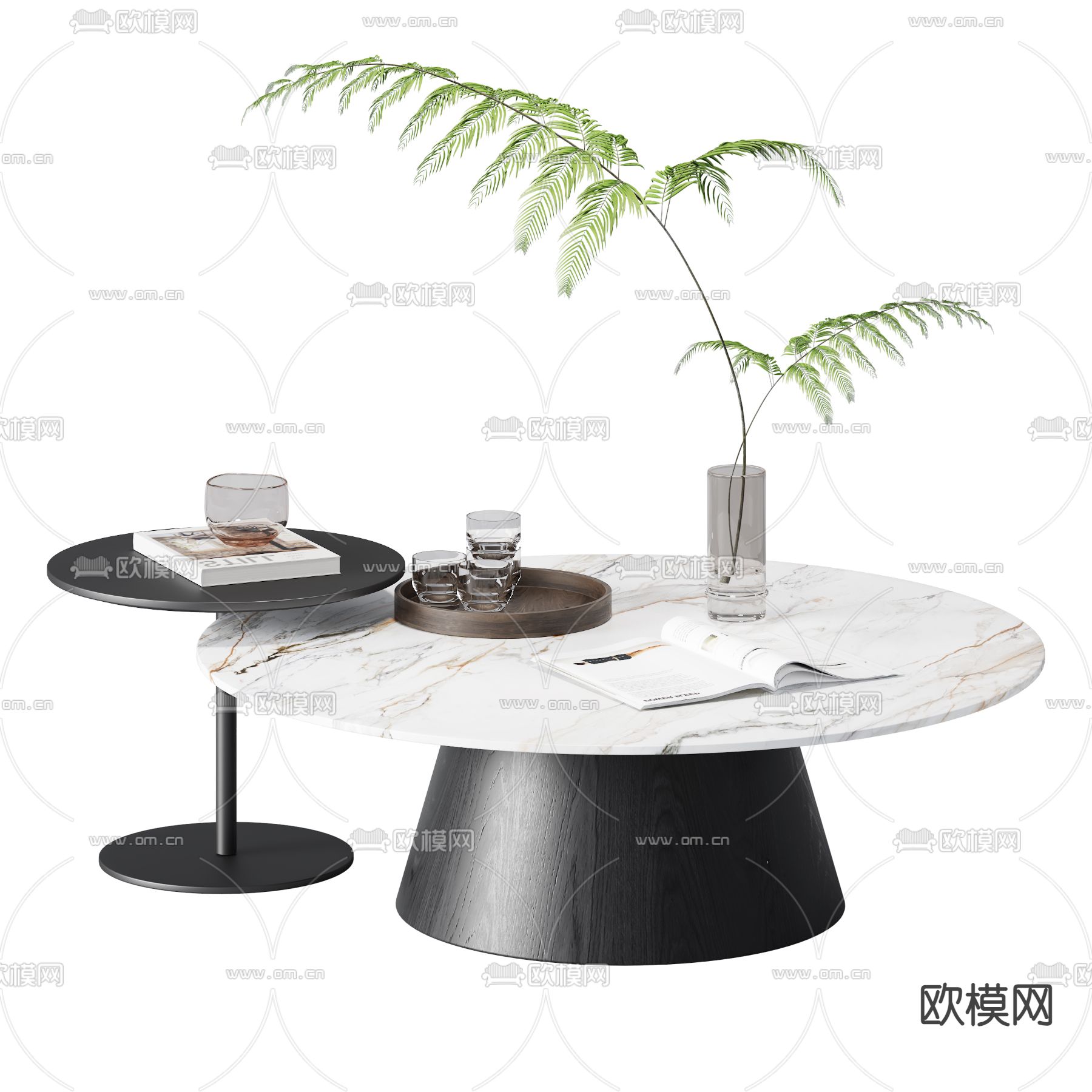 子母茶几3d模型下载