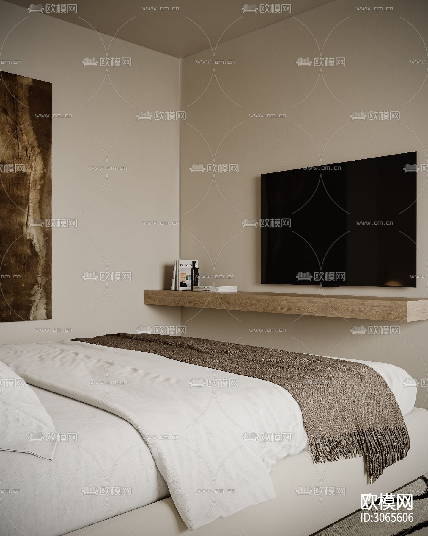 奶油风儿童房 上下铺 小孩房装修效果图下载（渲染图6）