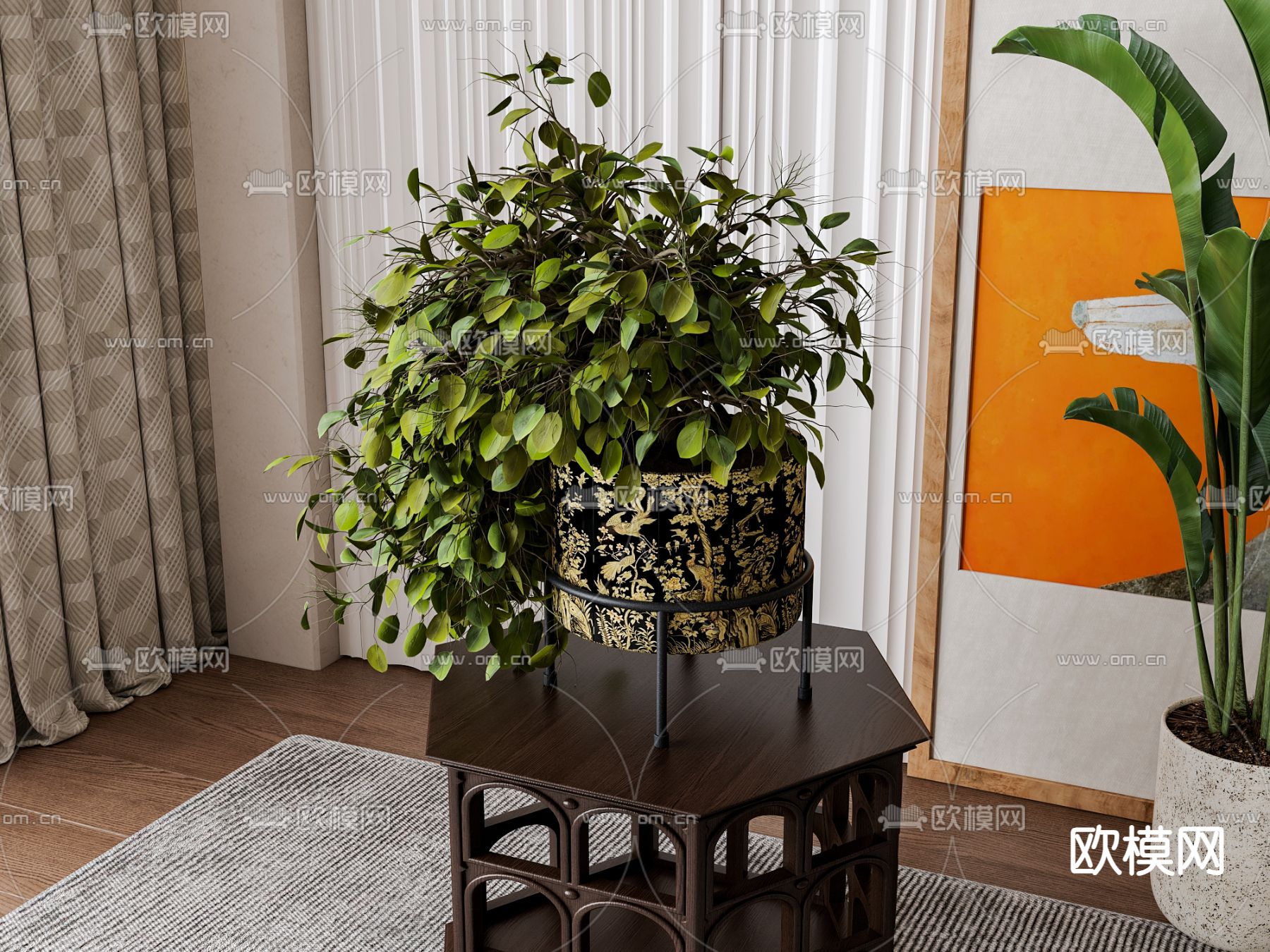 盆栽 盆景 绿植3d模型下载