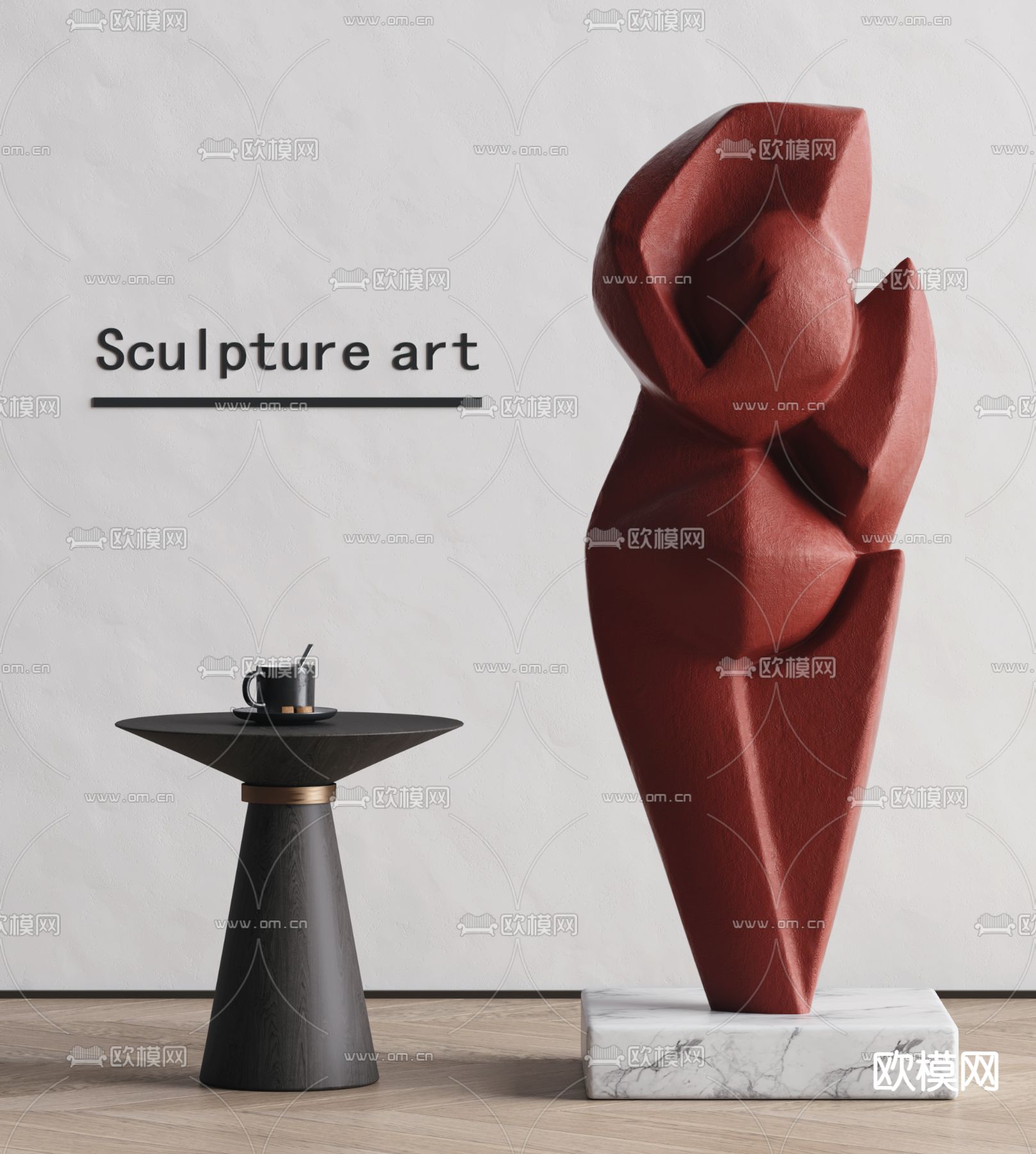 抽象雕塑 艺术摆件3d模型下载