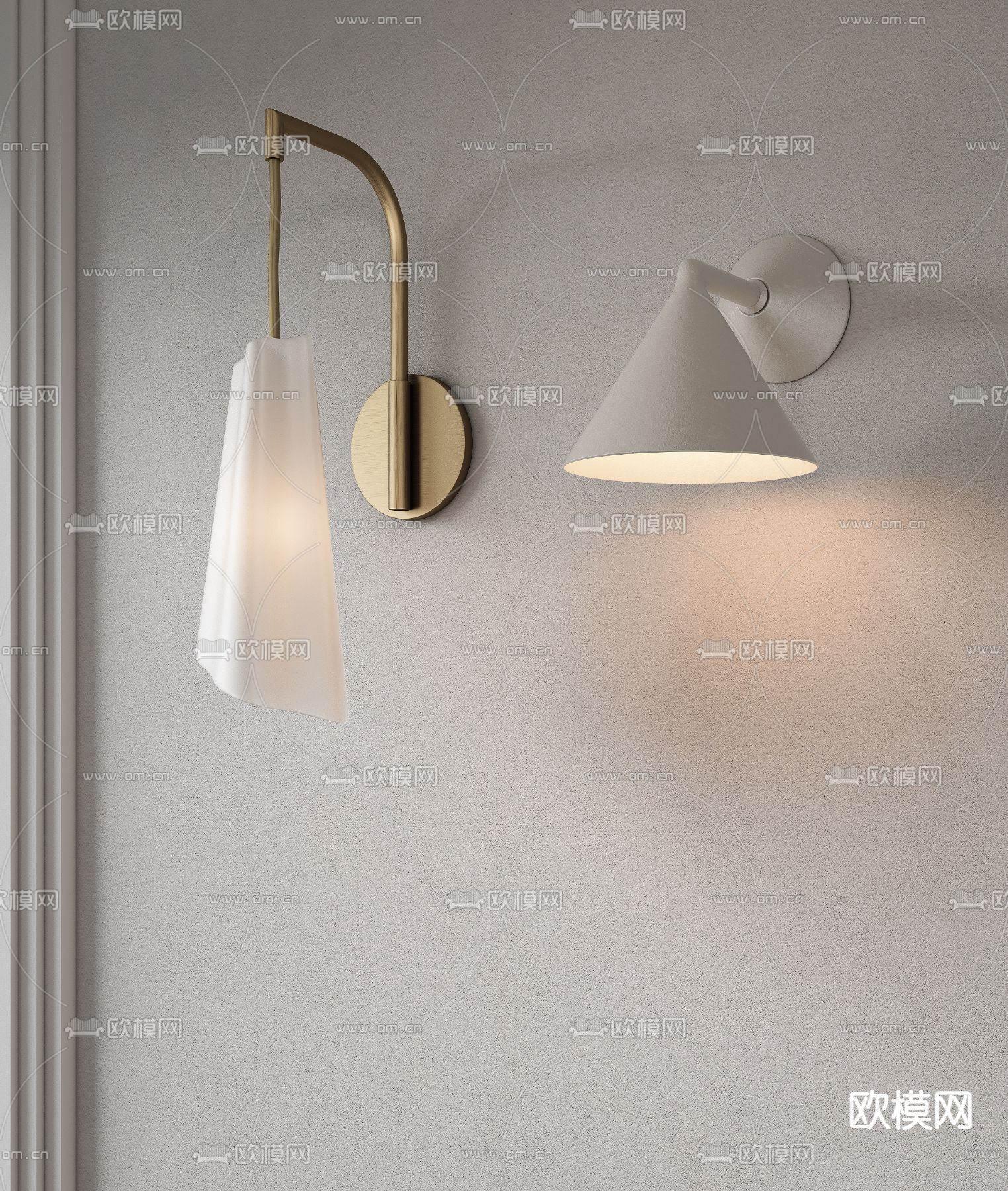 侘寂壁灯3d模型下载