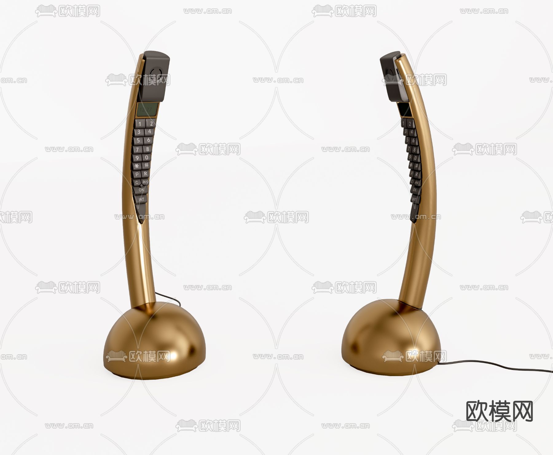 电话 座机 固定手机su模型下载（渲染图1）