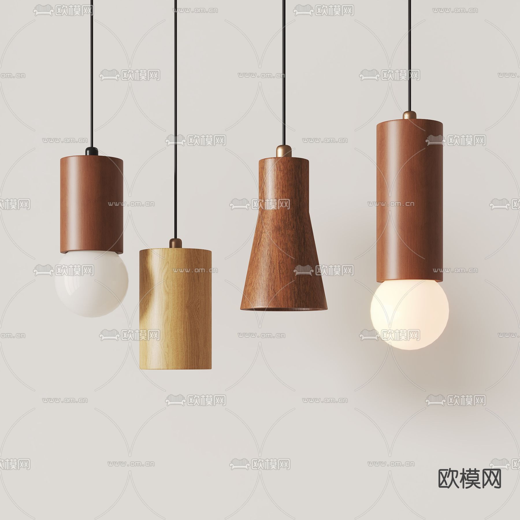 中古风小吊灯 餐厅吊灯3d模型下载