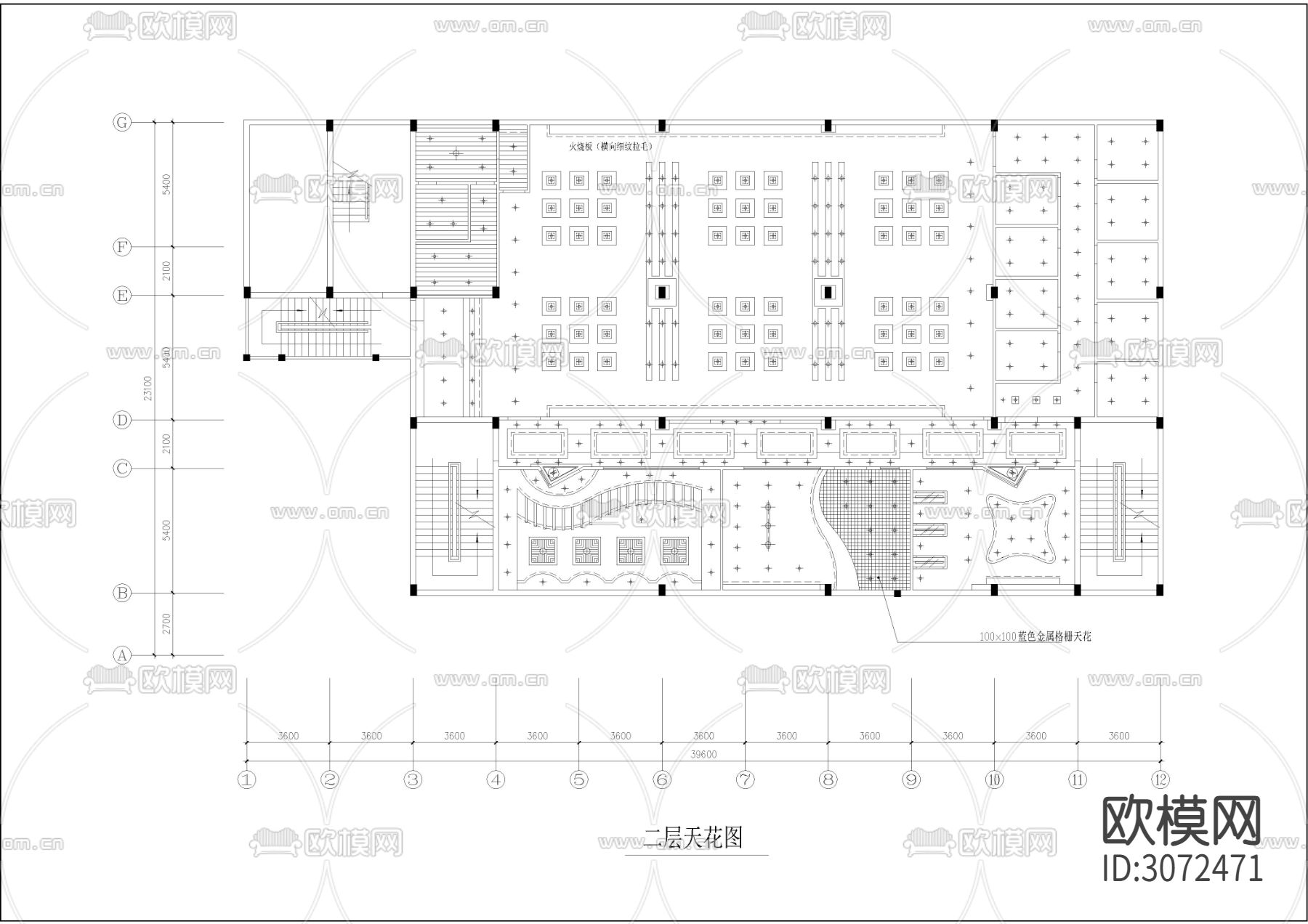 1560㎡汤泉 水疗 洗浴会所cad施工图下载（渲染图3）