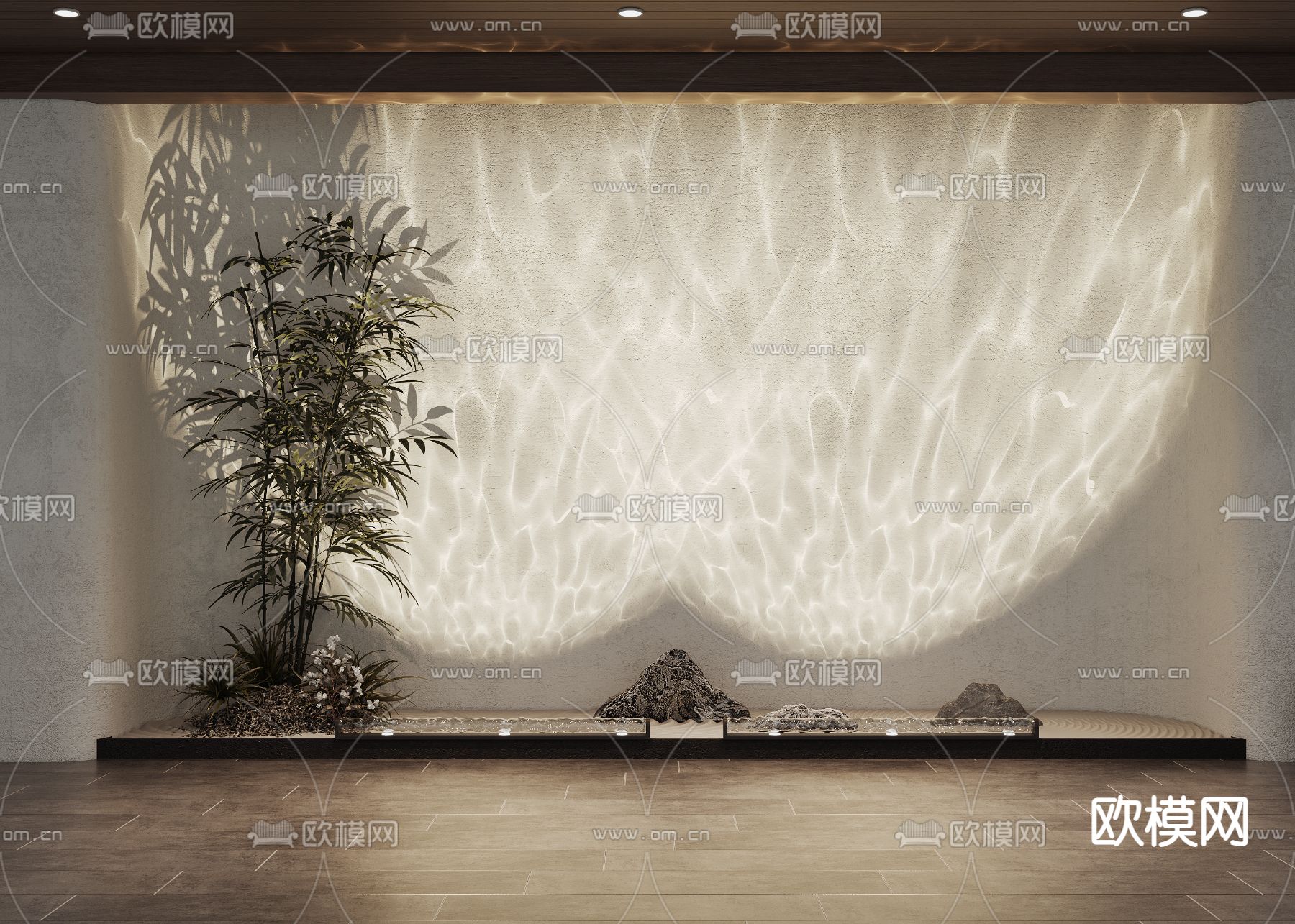 水纹灯 洗墙灯 装饰灯 氛围灯su模型下载（渲染图1）